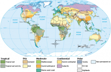 Klimakort over hele Verden